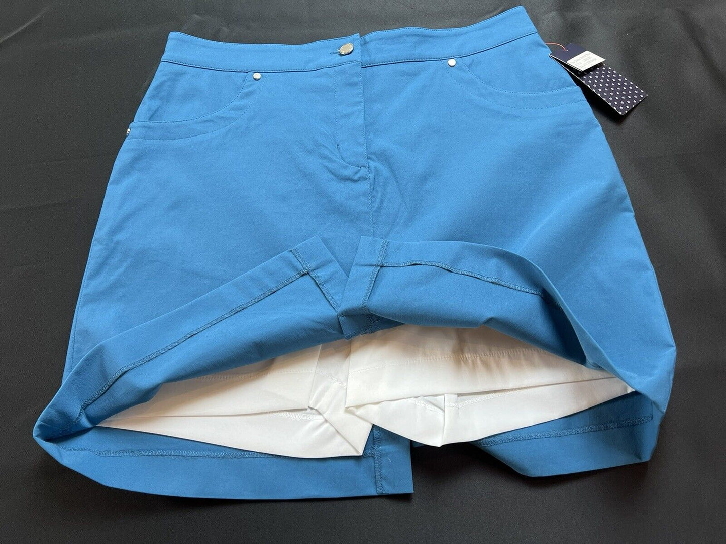 LOHLA Sport Golf Skort The Stellar Skirt Aqua Blue Sz 0 Pockets