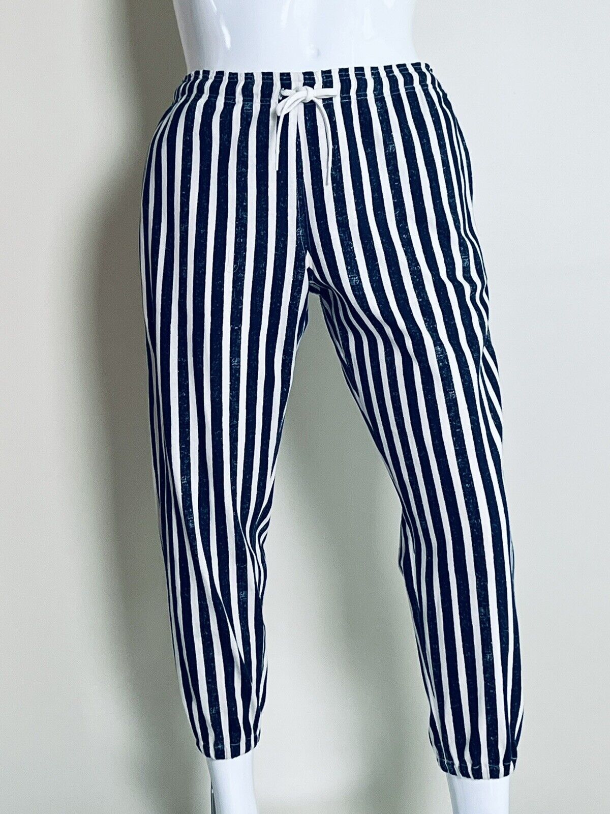 Polo Ralph Lauren Women’s stripe Navy Blue Jogger/Pants Sz L (#1)