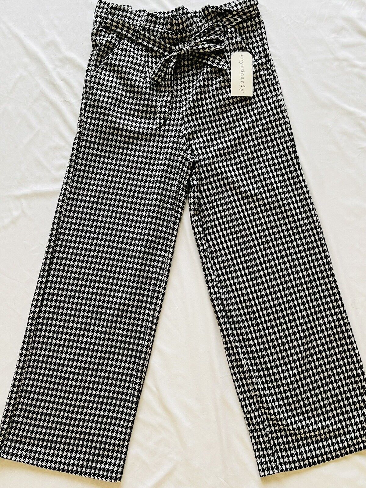 Eye Candy Women’s Plaid Pants Sz L Black White