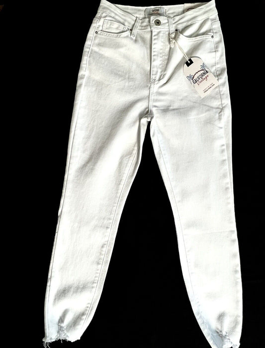 California Vintage Women's Ripped White Jeans Sz 9/29