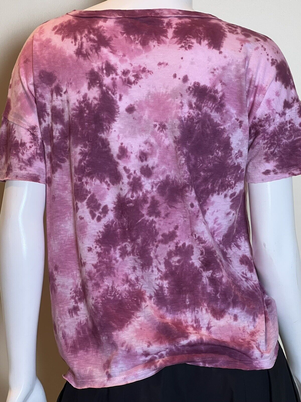 Lucky Brand Women’s Size XS T-Shirt Magenta Pink Tie Dye Top