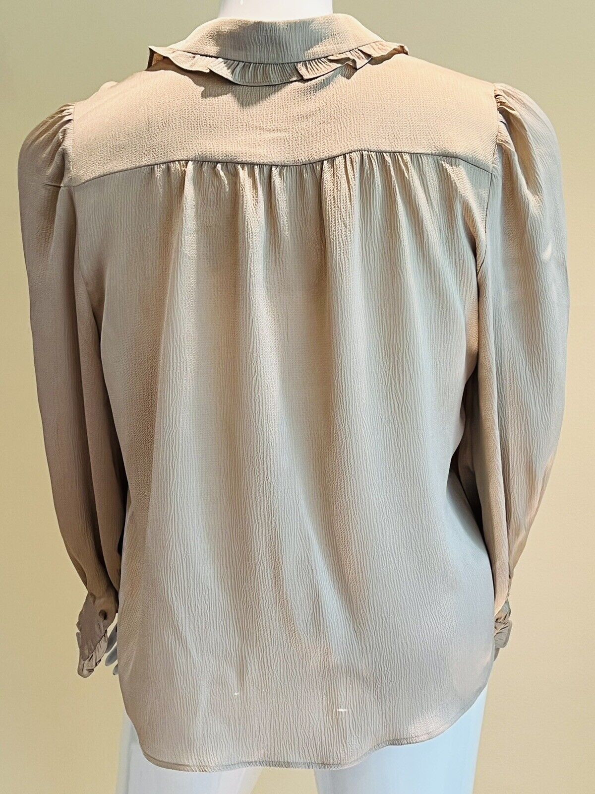 Max Studio Woman's Long Sleeve Top Size XL khaki Blouse