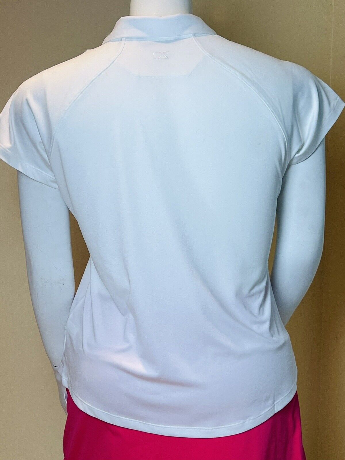 Cutter and Buck Women’s White Short Sleeve Polo Shirt Size XL