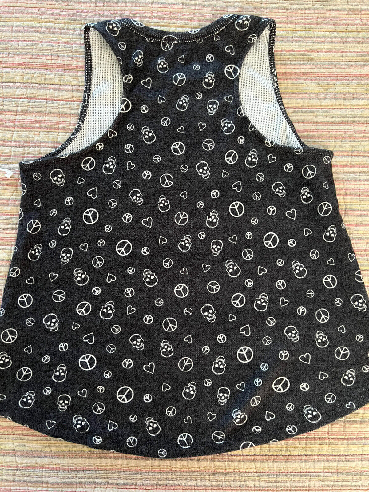 PJ Salvage Women’s Skulls & Peace Sleep/Lounge Racerback Tank Top Sz L