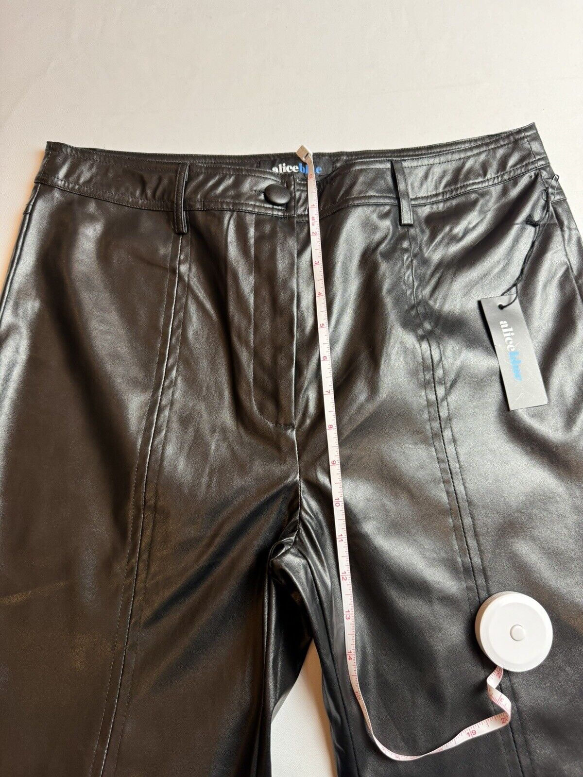 Alice Blue Faux Leather Black Pants Women’s Sz L.  (72)