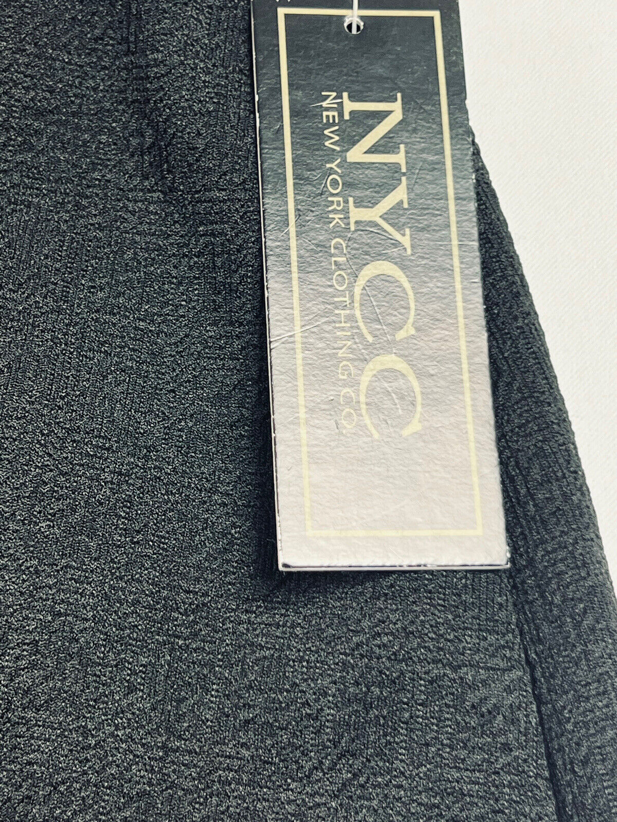 NYCC New York Clothing Co Skirt Tie Waist Faux Button Black Sz L