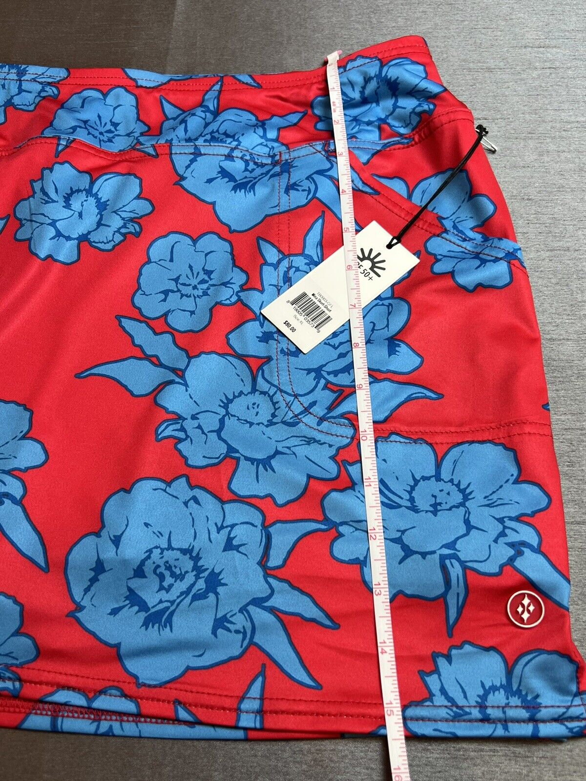 Jofit Women's Skort Skirt Golf Tennis Red Blue prints floral Size XL