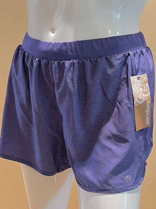 SENDARA Women's Shorts W/Liner! Size XL Purple