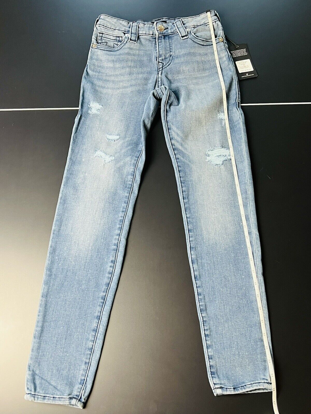 True Religion Women's Sz 26 Medium Blue Denim Jeans $179 MSRP