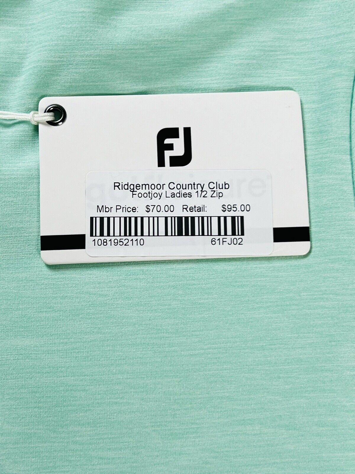 FootJoy Women’s Aqua Green golf athletic Sweatshirt size L