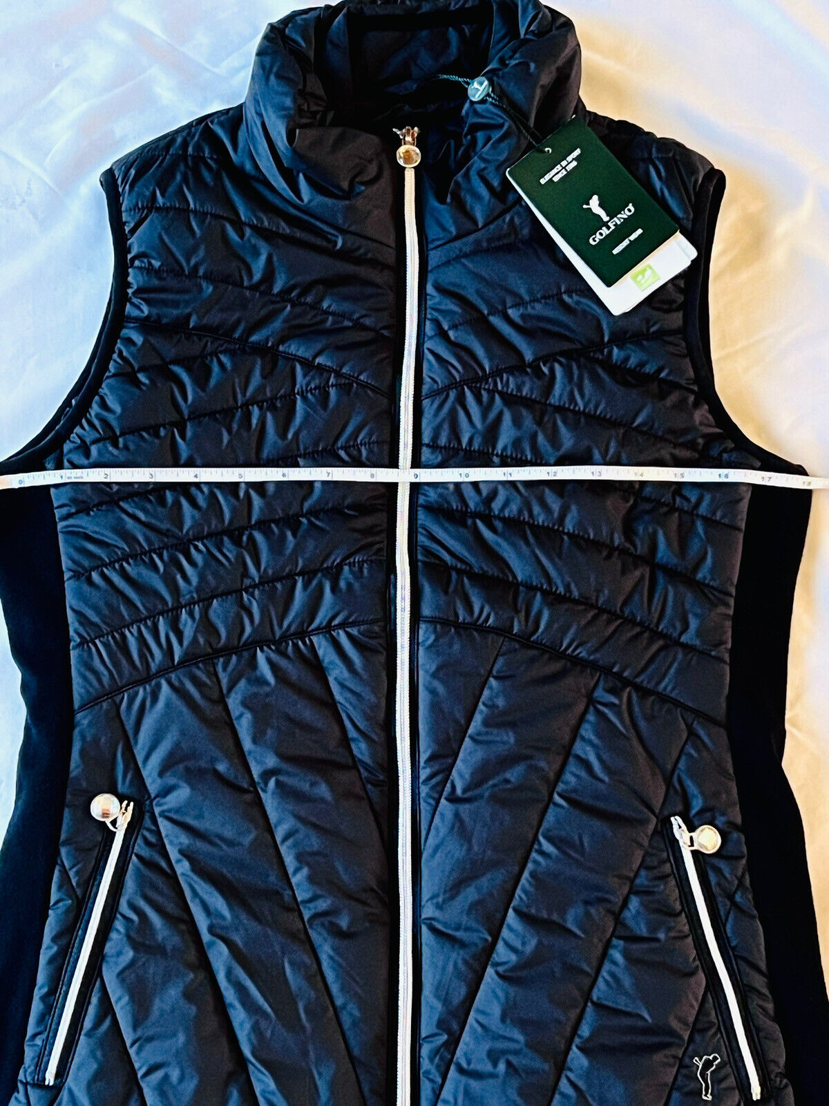 Golfino Women ‘s Golf Vest Jacket Sz 6 Black $229 MSRP