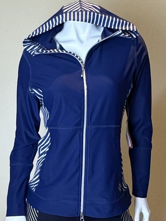 Jofit Women’s Golf Sweatshirt Long Sleeve Top Size S  Full Zip.        (57)