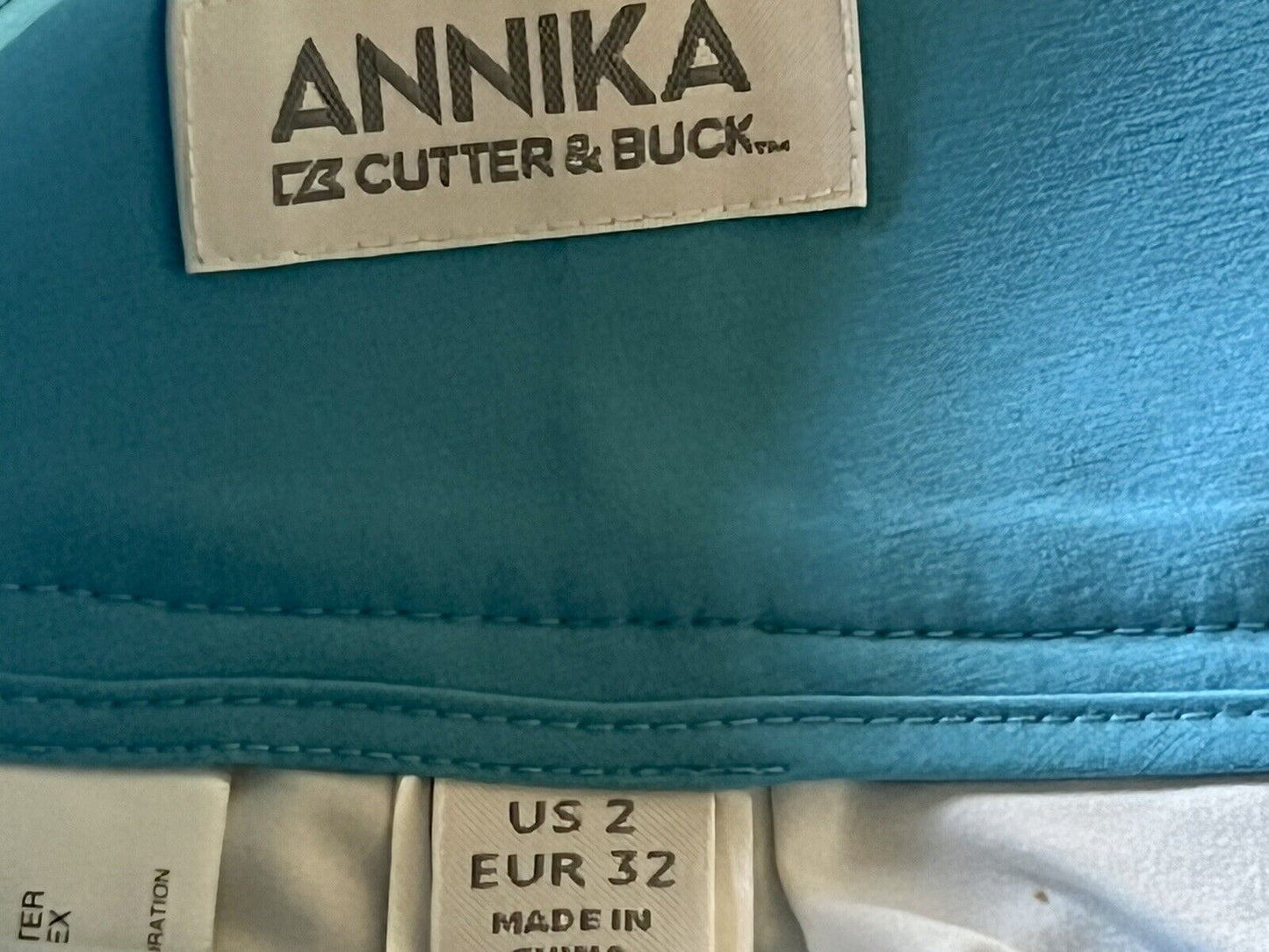 Cutter & Buck Annika Women’s Golf Skirt Skort Aqua Blue Sz 2