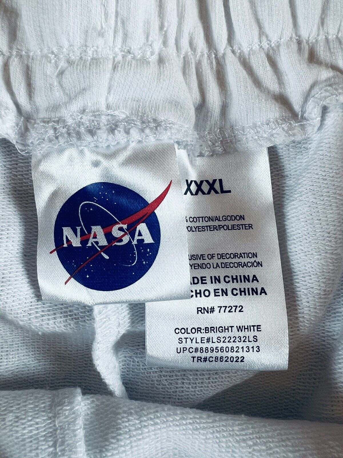 NASA Logo Constellations~white Knit  Shorts~Womens Sz 3XL