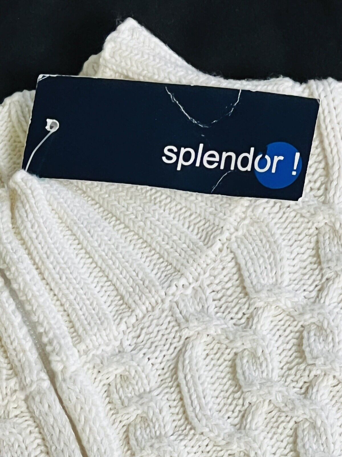 Splendor Women’s Cotton Cardigan White Sz XL