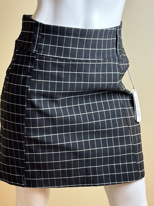 Jofit Women's Skort Skirt Golf Tennis Black White Checkered Size S. (74)