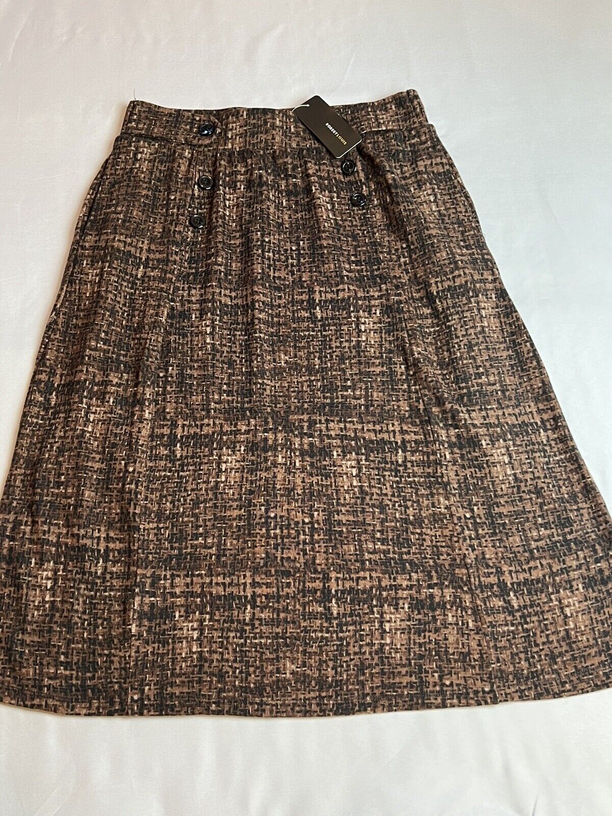 Robert Louis Brow Multicolor Brown Maxi Skirt Size M