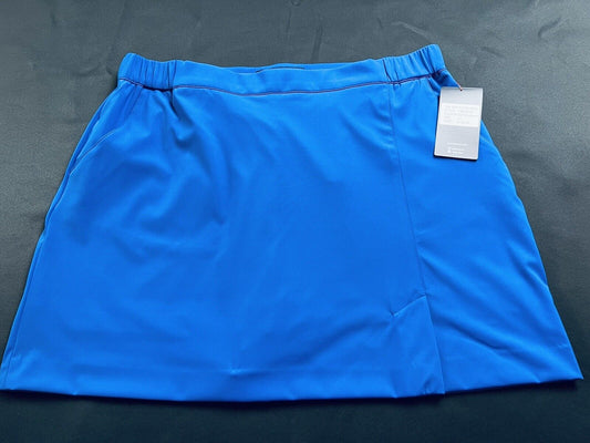 LOHLA Sport Golf Skort The Tech Pull On Skirt Blue Sz 10 Pockets