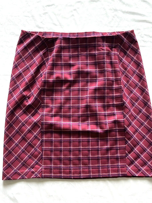 J. Jill Women’s Red Plaid Skirt Size XL