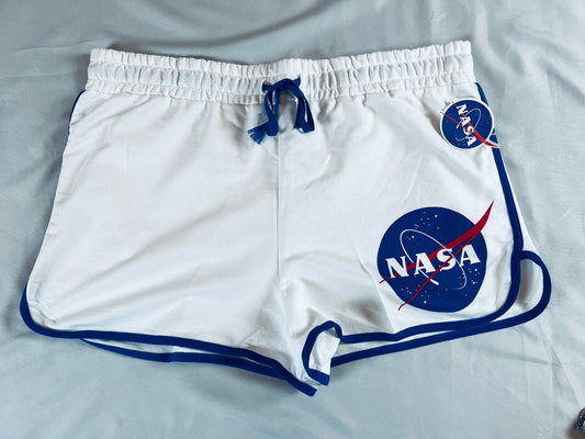 NASA Logo Constellations~white Knit  Shorts~Womens Sz 3XL