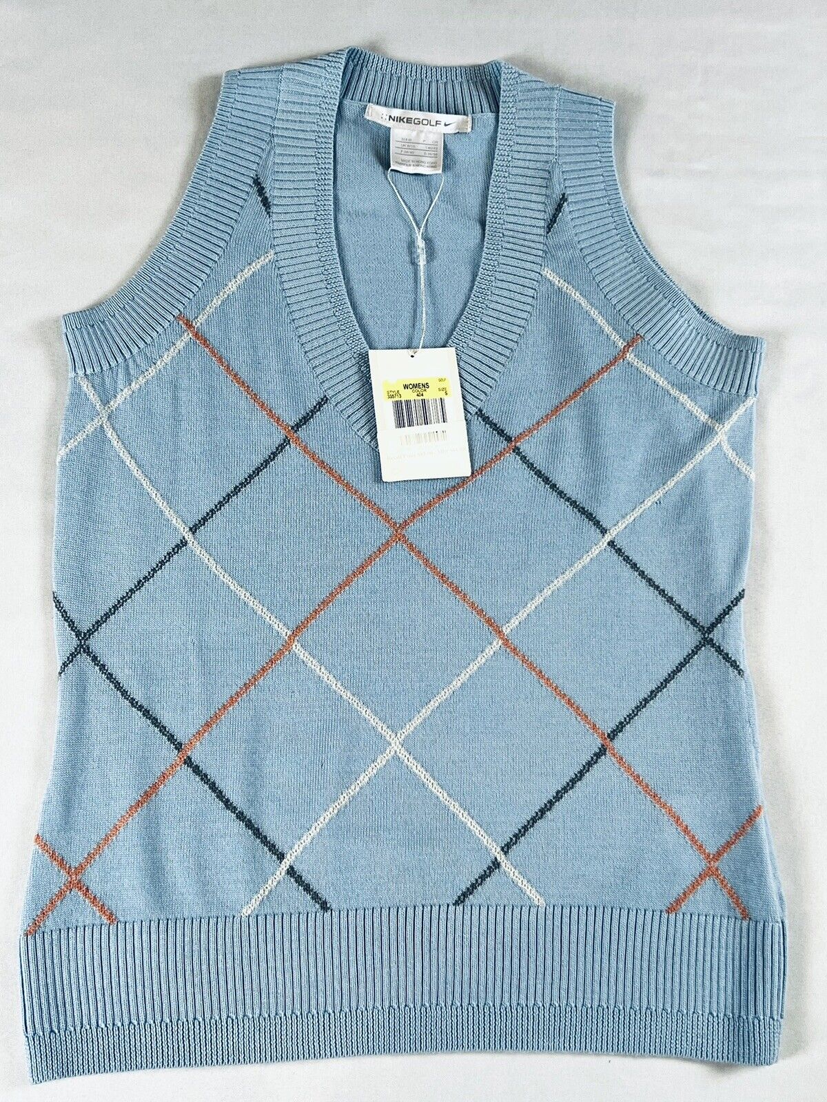 NIKEGOLF Women's Golf Plaid Vest Sz S Blue