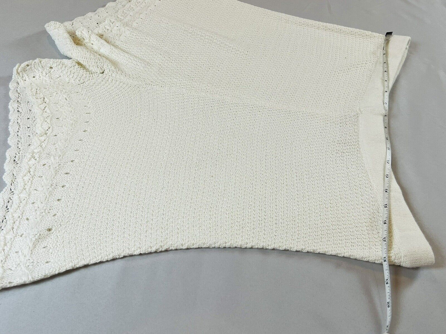 NO COMMENT WOMEN’S PLUS Sz 2X Knit Sweater Shorts Ivory