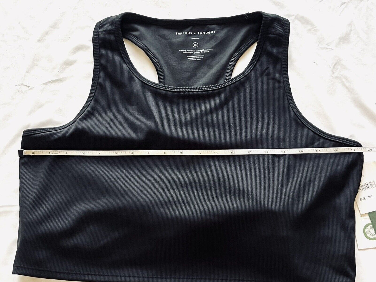 Threads 4 Thought: Women’s Black Sports Bra Sz 3X