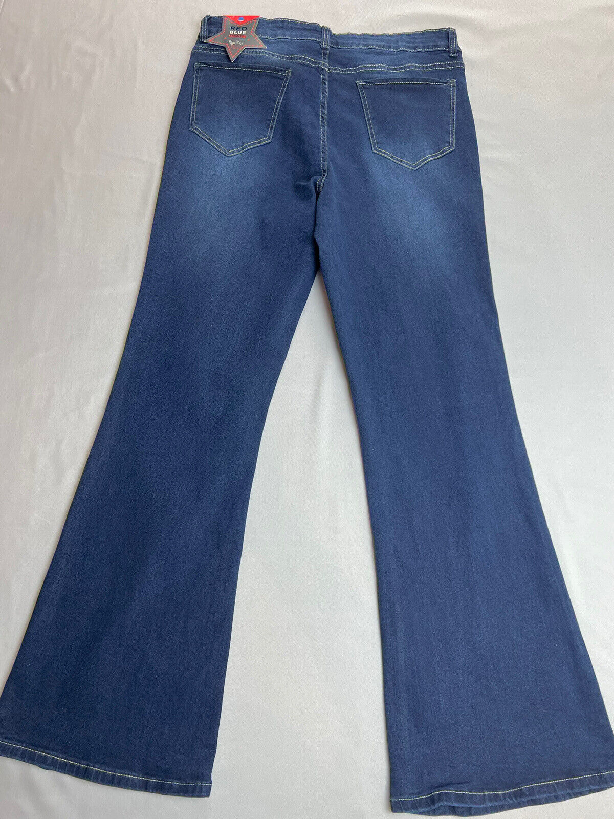 Red Blue Denim Women’s Jeans Size 15 Blue Mid Rise Pants