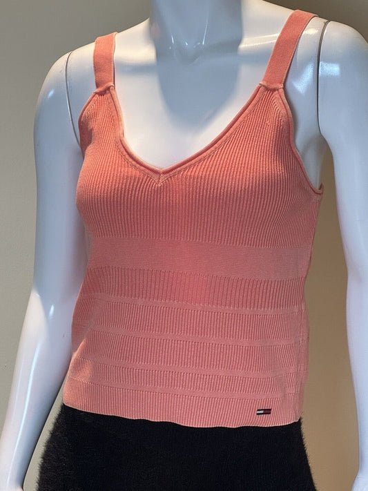 Tommy Hilfiger SZ M Orange Knit Tank Top (68)