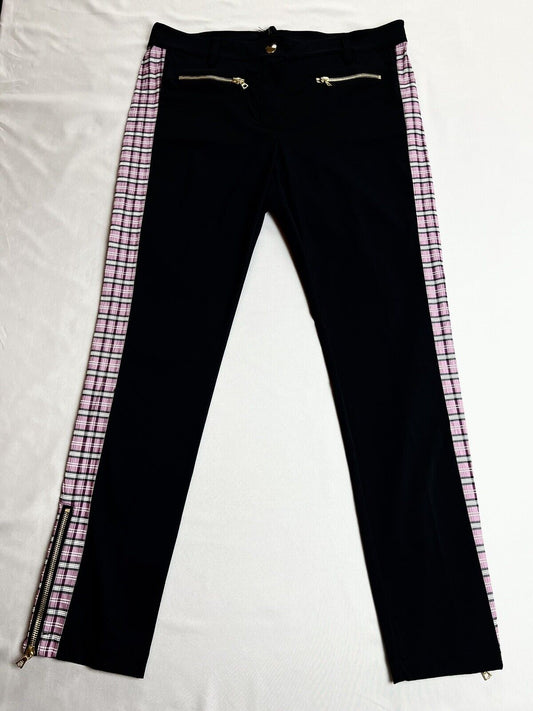 BrendRalli Women's Golf,Tennis Pants Sz L 46 Black Rose Plaid