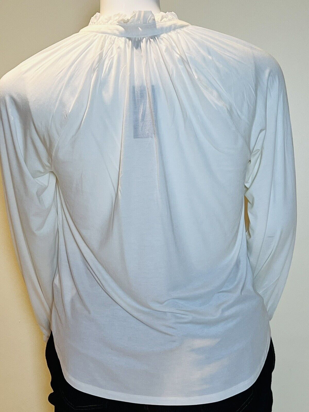 Ralph Lauren Womens Blouse Shirt Long Sleeves Cream Size XL Top