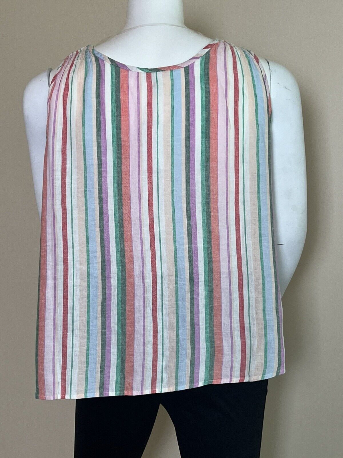 Time and Tru Women’s Sleeveless Striped Blouse Tank Top Size XL (3)