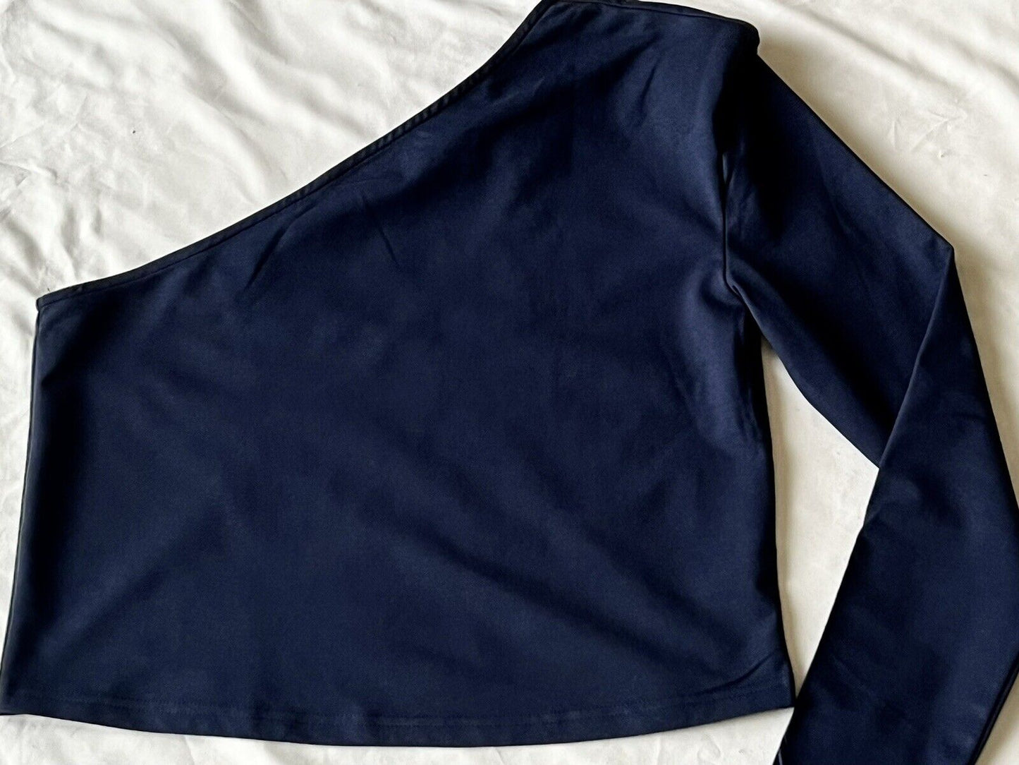 Walter Baker Women’s One Shoulder Long Sleeve Navy Sz L $118 Retail