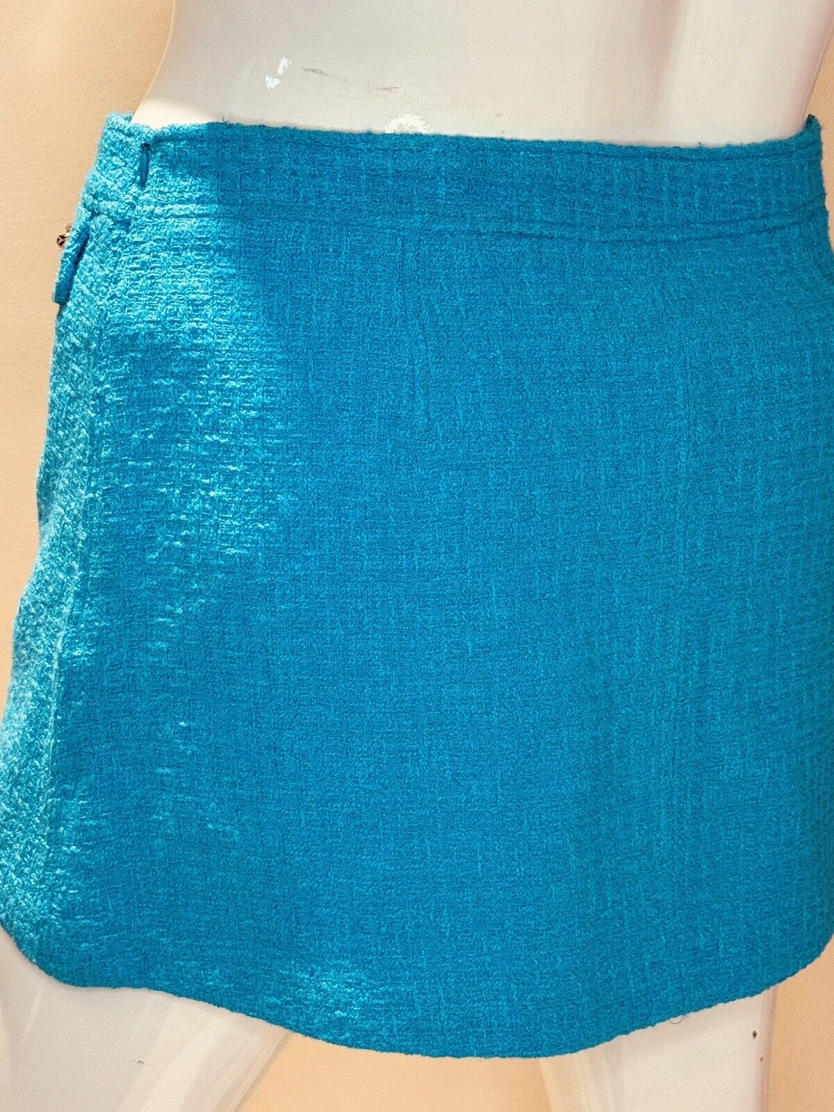 Zara Chain Trim Mini Skirt Turquoise Size 2XL. (76)