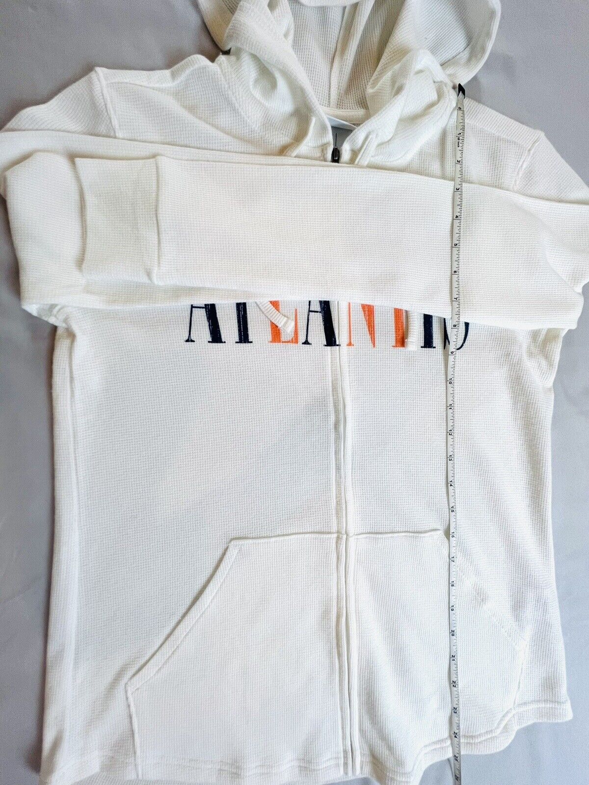 Gear For Sports Womens Full Zip Knit Hoodie Size M White Atlantis Logo