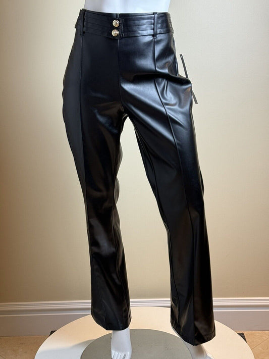 Carole Wren Faux Leather Black Pants Sz 10. (70)