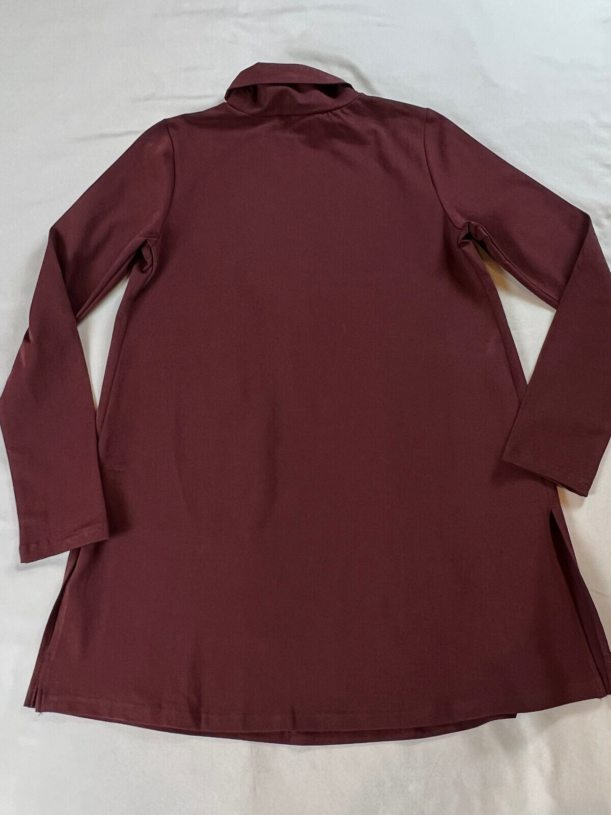 By Design Women’s Long Sleeve Stretch Blouse Size S Red Marron