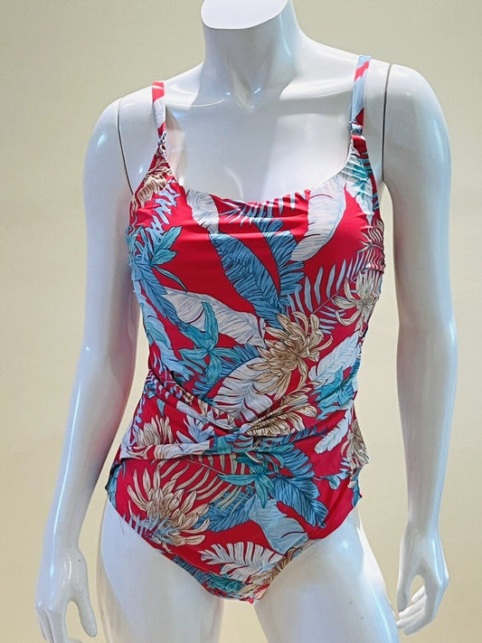 Jantzen Solid Surplice Maillot One- Piece Swimsuit sz 14