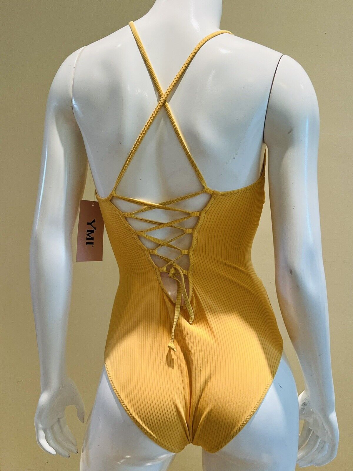 YMI One-Piece Swimsuit Size M Yellow Bathing suit