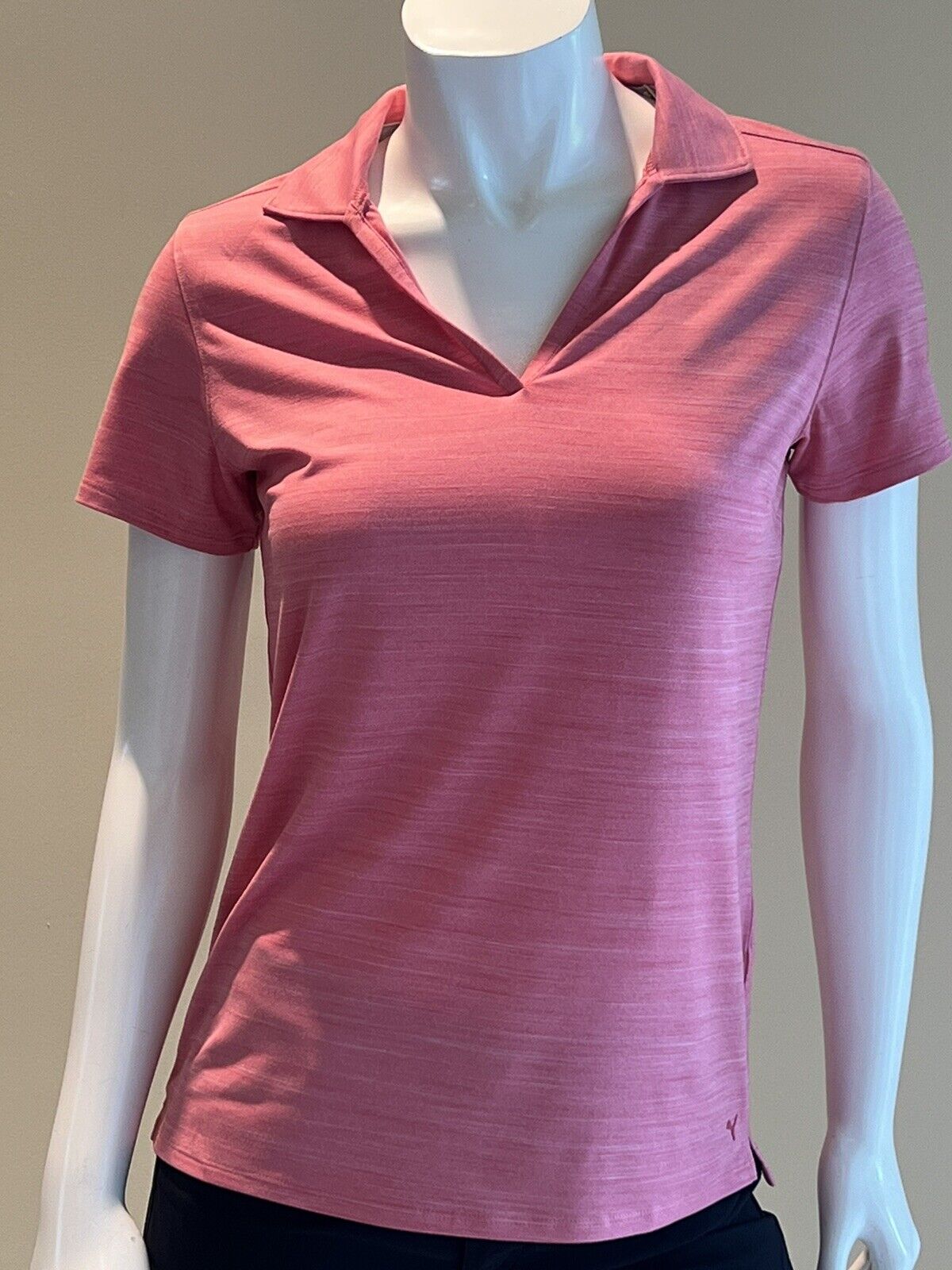 Puma Women's Golf Polo Shirt Salmon Pink Size S