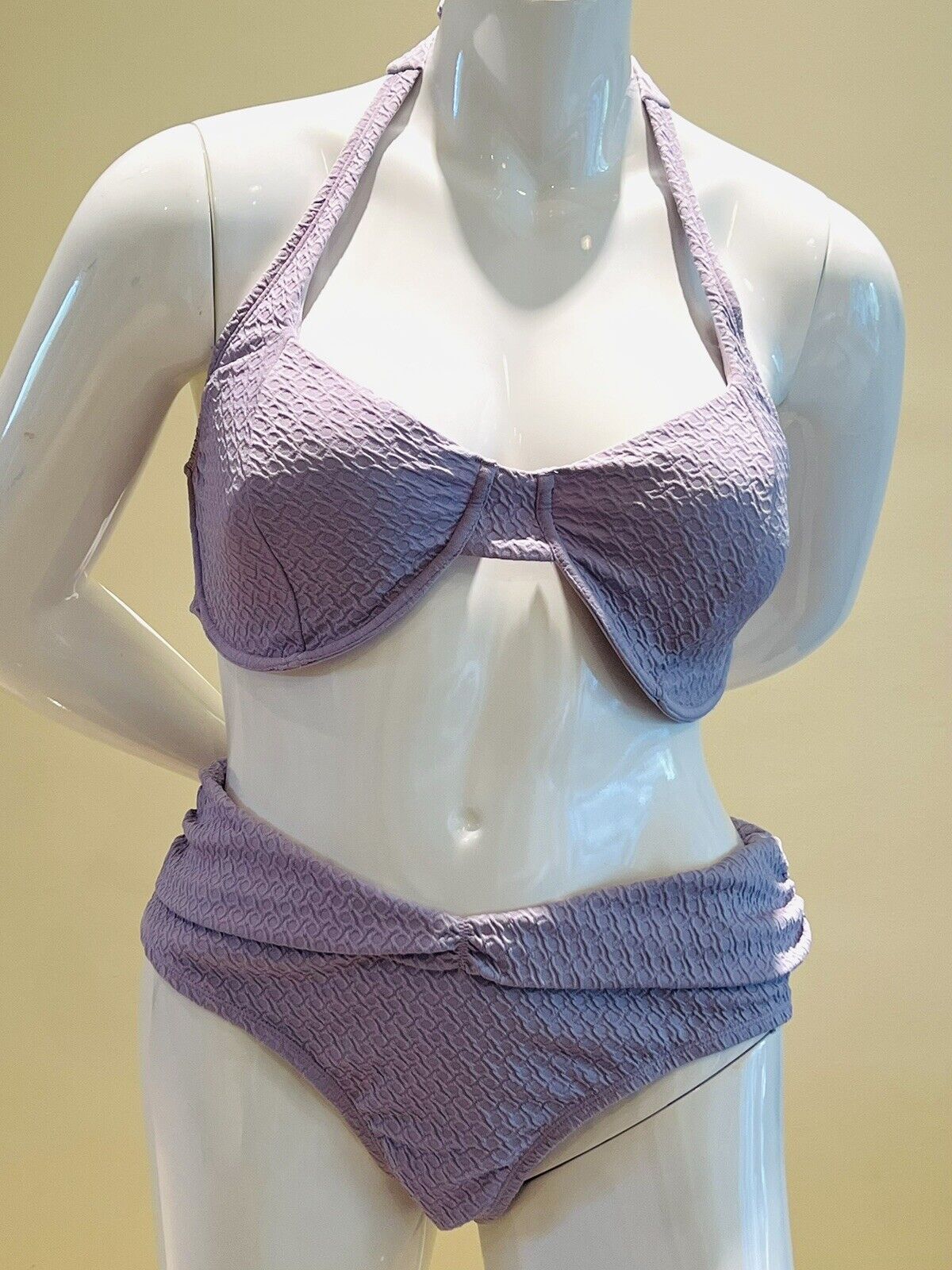 Time And True 2 Pc Bathing Suit Size 2X Top 1X Bottom Purple Bikini