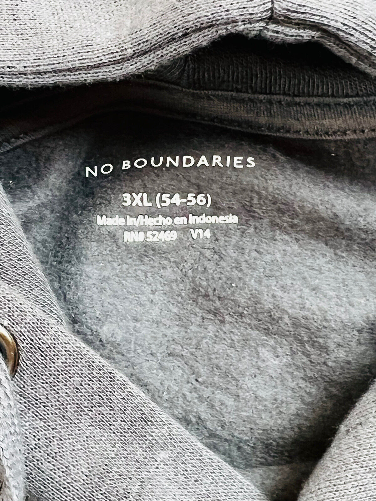 NO BOUNDARIES Women’s HOODIE SWEATSHIRT Sz M Sweater Gray