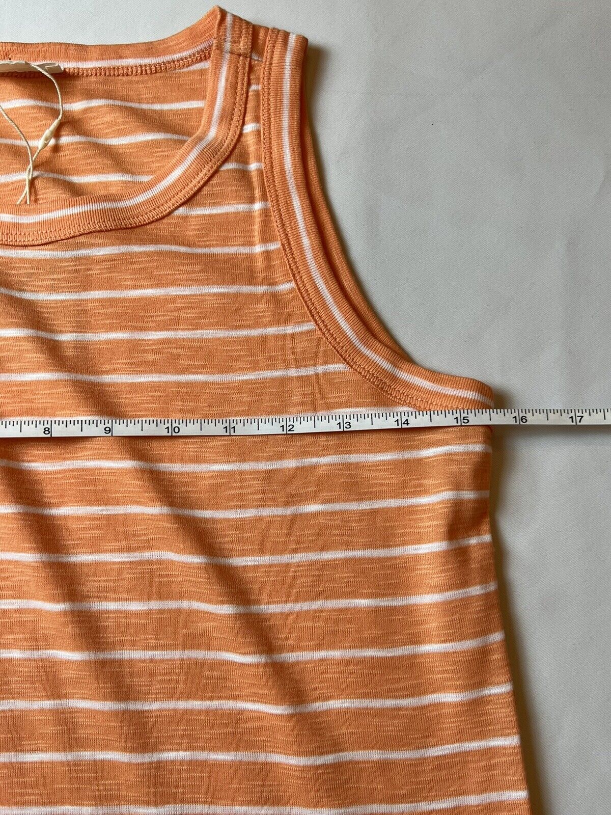 $88 NZT by Nic+Zoe Women's Orange White Stripes Tank Top Size XS (9)