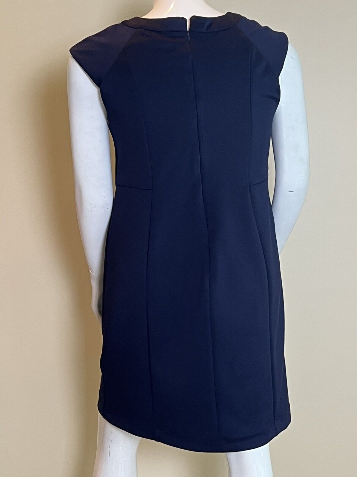 Shelby & Palmer Womens Navy Blue Sleeveless Sheath Dress Size 14W (2#)