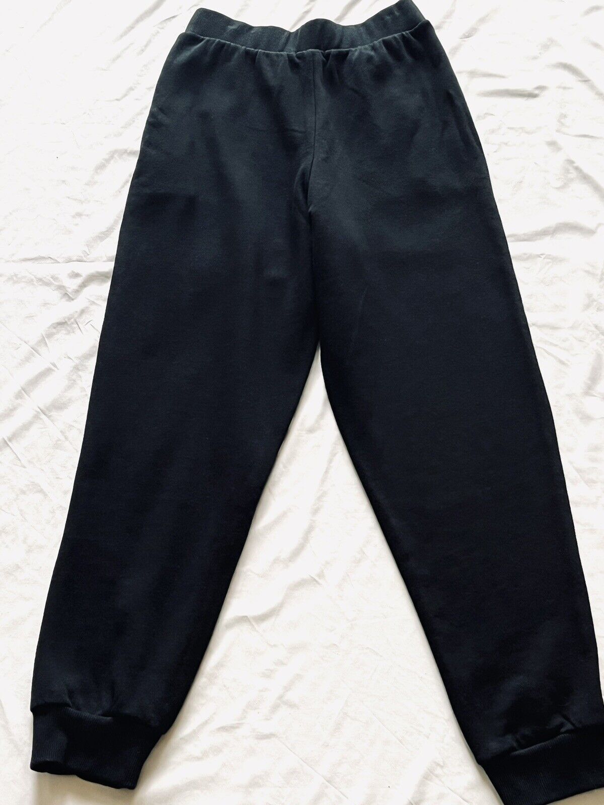 NEW TRUE RELIGION $99 BLACK HIGH RISE LOGO JOGGER PANTS SZ M