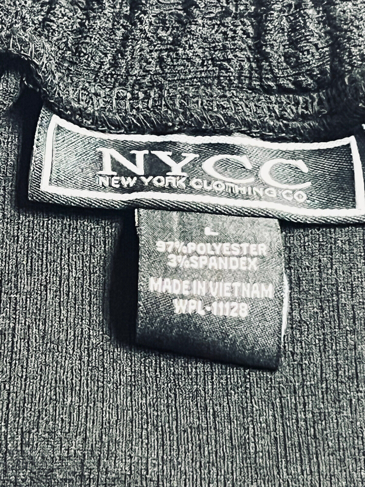 NYCC New York Clothing Co Skirt Tie Waist Faux Button Black Sz L