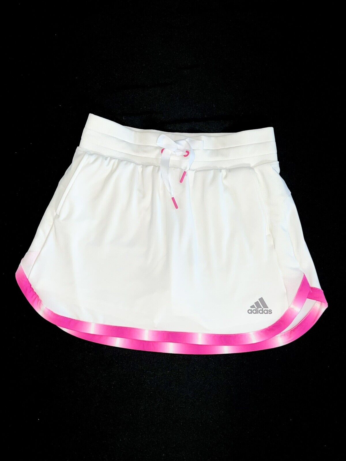 Adidas Women’s Tennis Golf Skirt White w/ Pink Stripes Sz S