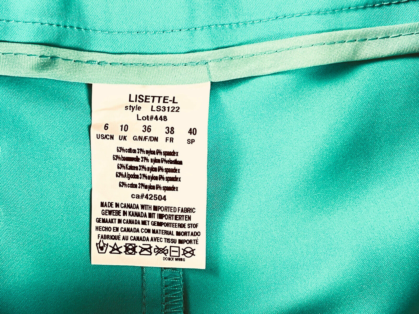 LISETTE L Sport Montreal WOMEN'S Golf  Aqua Green SHORTS Sz 6 $130 MSRP