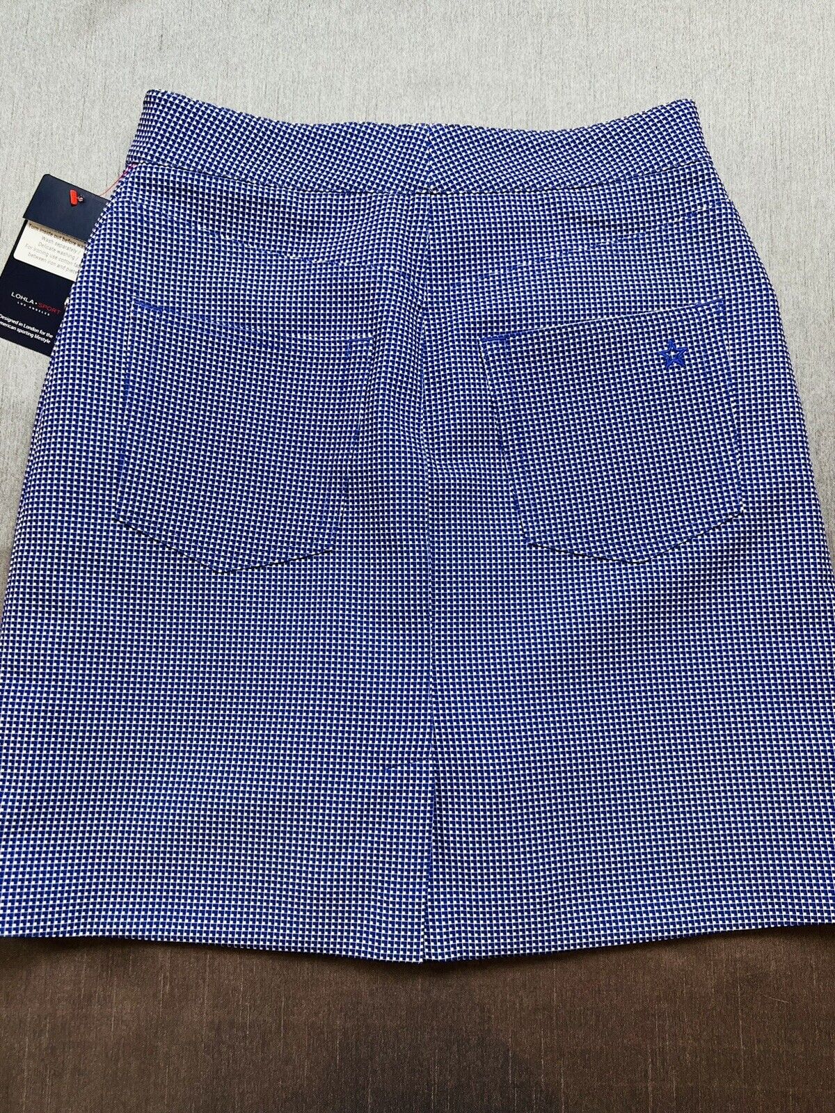 LOHLA SPORT Los Angeles Purple Tennis/golf Skirt Size 2 Checkered Skort