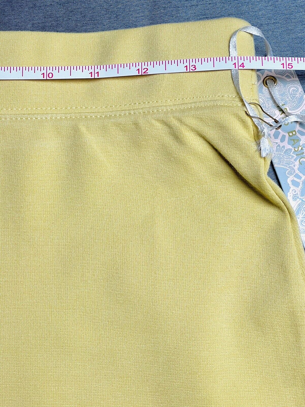 Iris Pencil Skirt Mustard Yellow Stretch Sz L